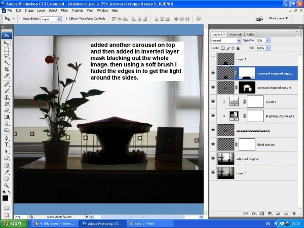 Creation of silhouette in gold: Step 6